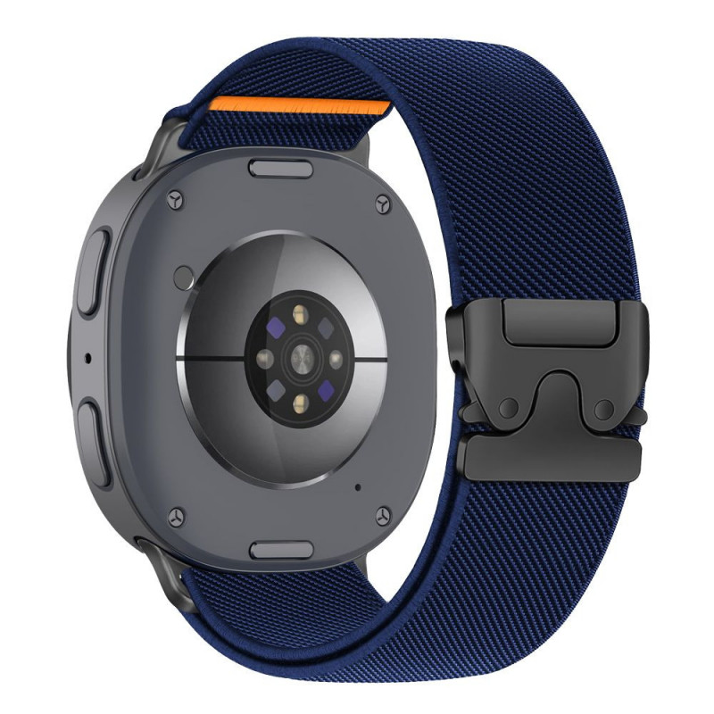 Tech-Protect Nylon Clasp horlogebandje voor Samsung Galaxy Watch 8 / 9 / Classic 40 / 44 / 46 mm, marineblauw