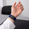 Tech-Protect Nylon Clasp horlogebandje voor Samsung Galaxy Watch 8 / 9 / Classic 40 / 44 / 46 mm, marineblauw