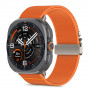 Tech-Protect Nylon Clasp horlogebandje voor Samsung Galaxy Watch Ultra 1 / 2 2024-2026 47 mm, oranje