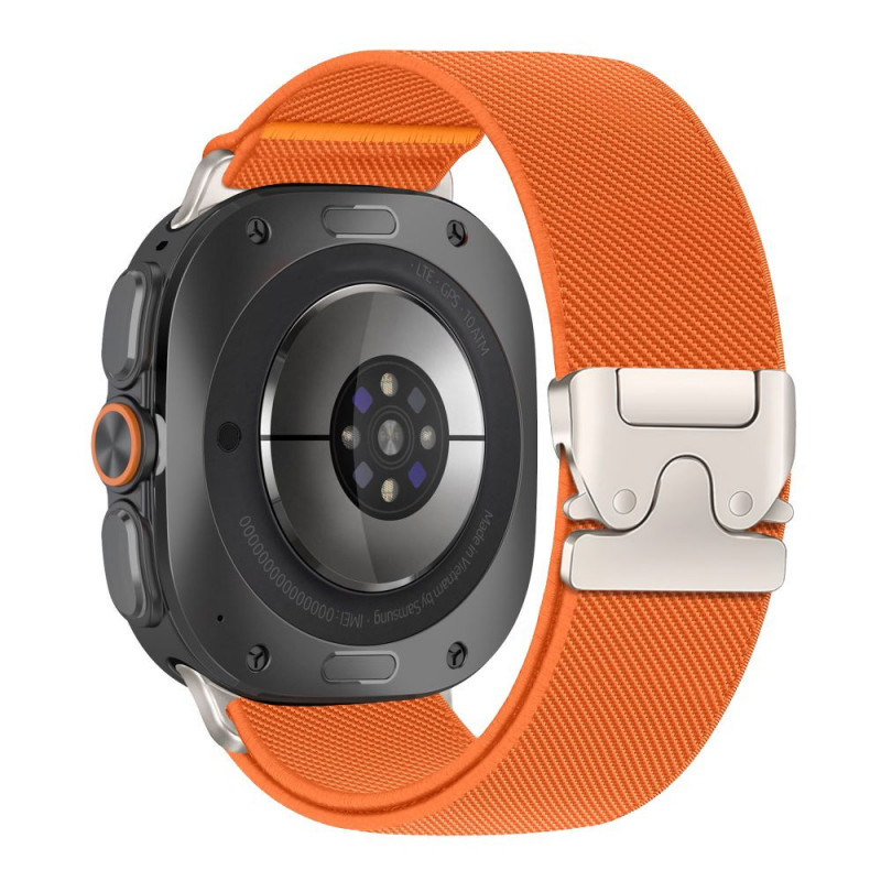 Tech-Protect Nylon Clasp horlogebandje voor Samsung Galaxy Watch Ultra 1 / 2 2024-2026 47 mm, oranje
