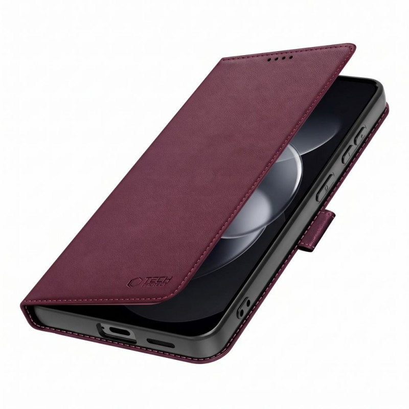 Tech-Protect Wallet portemonneehoesje voor Xiaomi Redmi Note 17 Pro 5G, bordeauxrood