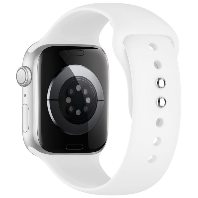 Tech-Protect Silicone bandje voor Apple Watch 8/9/10/11/12/SE 40/41/42 mm, wit