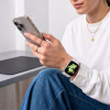 Tech-Protect Silicone bandje voor Apple Watch 8/9/10/11/12/SE 40/41/42 mm, wit