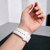 Tech-Protect Silicone bandje voor Apple Watch 8/9/10/11/12/SE 40/41/42 mm, wit