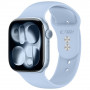 Tech-Protect Silicone bandje voor Apple Watch 8/9/10/11/12/SE 40/41/42 mm, lichtblauw