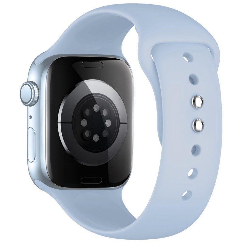 Tech-Protect Silicone bandje voor Apple Watch 8/9/10/11/12/SE 40/41/42 mm, lichtblauw