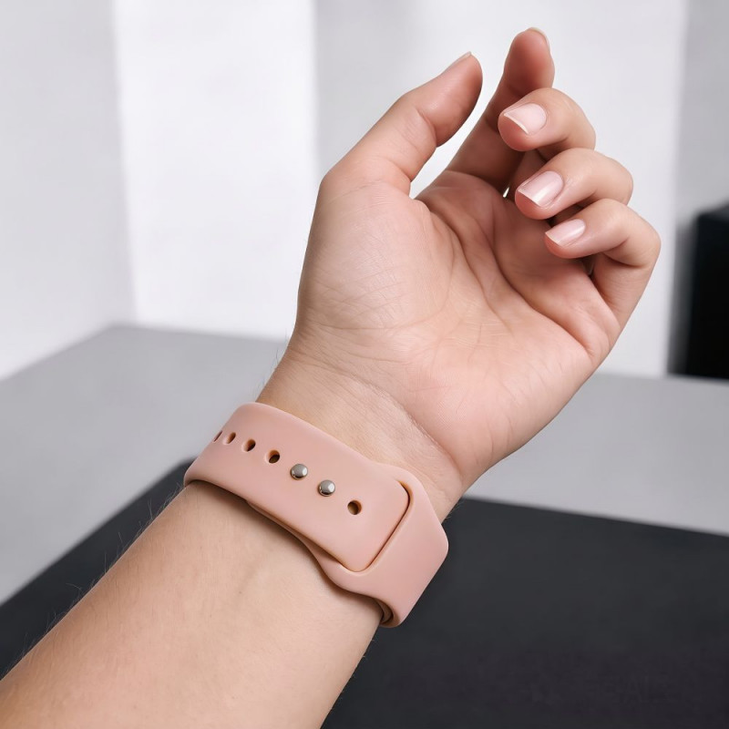 Tech-Protect Silicone bandje voor Apple Watch 8/9/10/11/12/SE/Ultra 44/45/46/49 mm, oudroze
