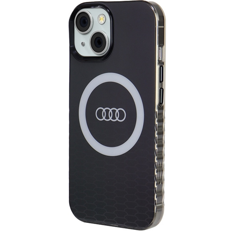 Audi IML Big Logo MagSafe hoesje voor iPhone 15 / 14 / 13, zwart (AUDI000075)