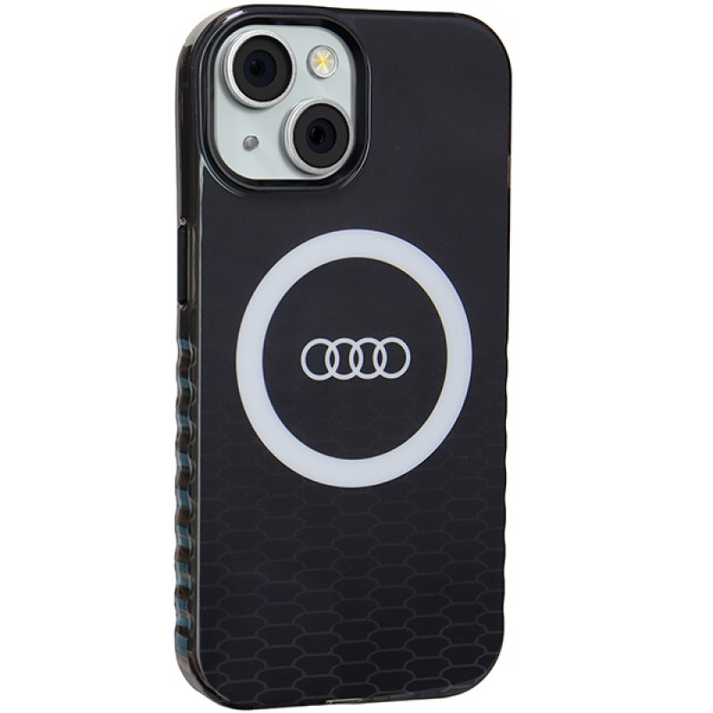 Audi IML Big Logo MagSafe hoesje voor iPhone 15 / 14 / 13, zwart (AUDI000075)