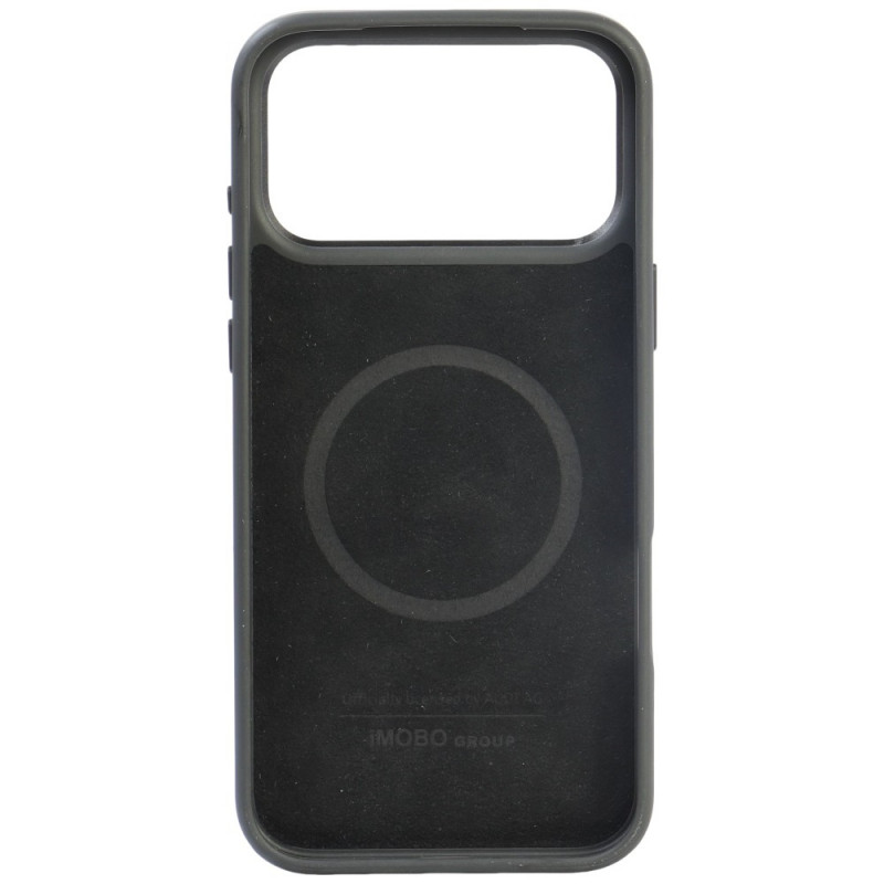 Audi R8 Genuine Leather MagSafe hoesje van echt leer voor iPhone 18 Pro Max / 17 Pro Max, zwart en rood (AUDI000240)