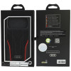 Audi R8 Genuine Leather MagSafe hoesje van echt leer voor iPhone 18 Pro Max / 17 Pro Max, zwart en rood (AUDI000240)