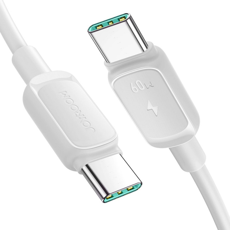 Joyroom S-A14 Multi-Color Series USB-C - USB-C kabel, 60 W, 480 Mbps, 1,2 m, wit (S-CC100A141W)