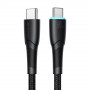 Joyroom Starry Series SA32-CC3 USB-C - USB-C-kabel, 60 W, 480 Mbps, 1 m, zwart