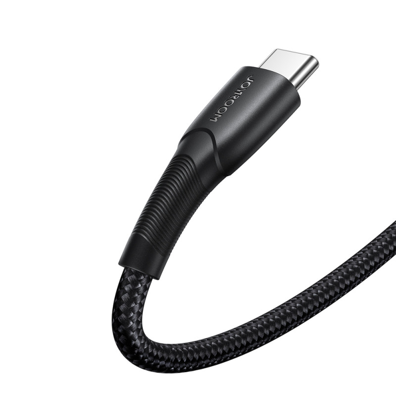Joyroom Starry Series SA32-CC3 USB-C - USB-C-kabel, 60 W, 480 Mbps, 1 m, zwart