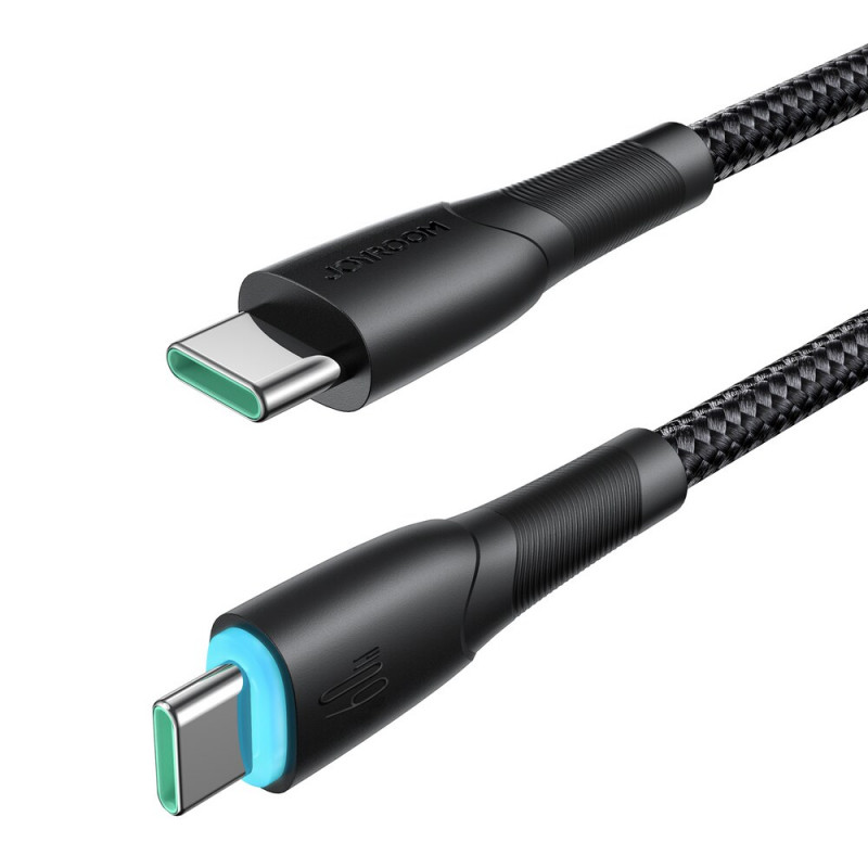Joyroom Starry Series SA32-CC3 USB-C - USB-C-kabel, 60 W, 480 Mbps, 1 m, zwart