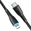 Joyroom Starry Series SA32-CC3 USB-C - USB-C-kabel, 60 W, 480 Mbps, 1 m, zwart