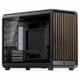 Jonsbo D33 Wood pc-behuizing, Micro-ATX, mATX, gehard glas, zwart, hout