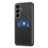 Dux Ducis Rafi II hoes voor Samsung Galaxy S25 met standaard en portemonnee, zwart