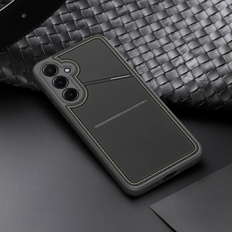 Dux Ducis Rafi II hoes voor Samsung Galaxy S25 met standaard en portemonnee, zwart