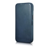 iCarer CE Oil Wax Premium Leather Folio Case magnetisch flipcase voor iPhone 14 Plus, MagSafe, blauw (AKI14220707-BU)