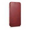iCarer CE Oil Wax Premium Leather Folio Case magnetisch flipcase voor iPhone 14 Plus, MagSafe, rood (AKI14220707-RD)