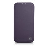 iCarer CE Premium Leather Folio Case magnetisch flipcase voor iPhone 14 Plus, MagSafe, donkerpaars (WMI14220715-DP)