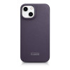 iCarer CE Premium Leather Folio Case magnetisch flipcase voor iPhone 14 Plus, MagSafe, donkerpaars (WMI14220715-DP)
