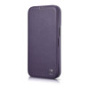 iCarer CE Premium Leather Folio Case magnetisch flipcase voor iPhone 14 Plus, MagSafe, donkerpaars (WMI14220715-DP)