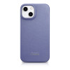 iCarer CE Premium Leather Folio Case leren flipcase voor Apple iPhone 14 Plus / 15 Plus, MagSafe, lichtpaars (ICR413)