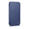 iCarer CE Premium Leather Folio Case magnetisch flipcase voor iPhone 14 Plus, MagSafe, blauw (WMI14220715-BU)