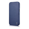 iCarer CE Premium Leather Folio Case magnetisch flipcase voor iPhone 14 Plus, MagSafe, blauw (WMI14220715-BU)