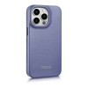 iCarer CE Premium Leather Folio Case leren flipcase voor Apple iPhone 14 Pro Max, MagSafe, lichtpaars (ICR419)
