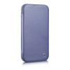 iCarer CE Premium Leather Folio Case leren flipcase voor Apple iPhone 14 Pro Max, MagSafe, lichtpaars (ICR419)