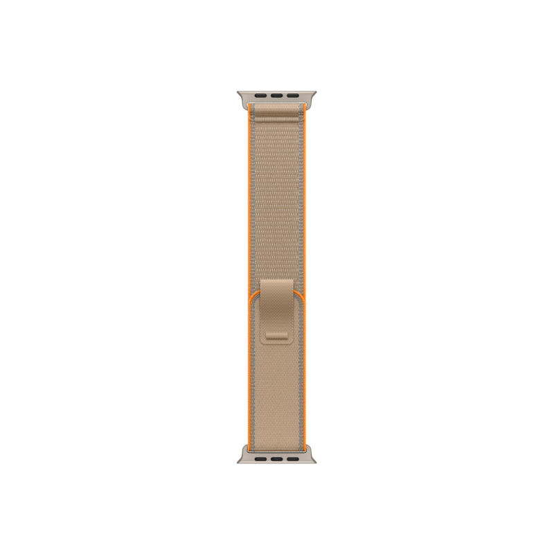 Apple Trail Loop smartwatchband 49 mm, zand, M/L, afwerking in naturel titanium, MK8N4ZM/A