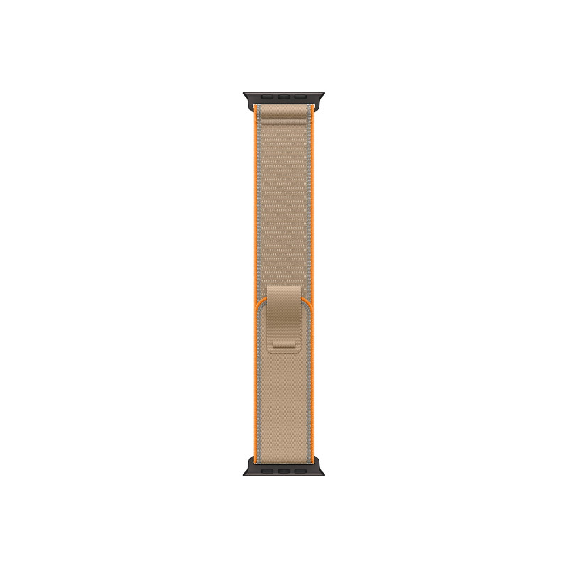 Apple Trail Loop smartwatchband 49 mm, zand, M/L, afwerking in zwart titanium, MKAJ4ZM/A