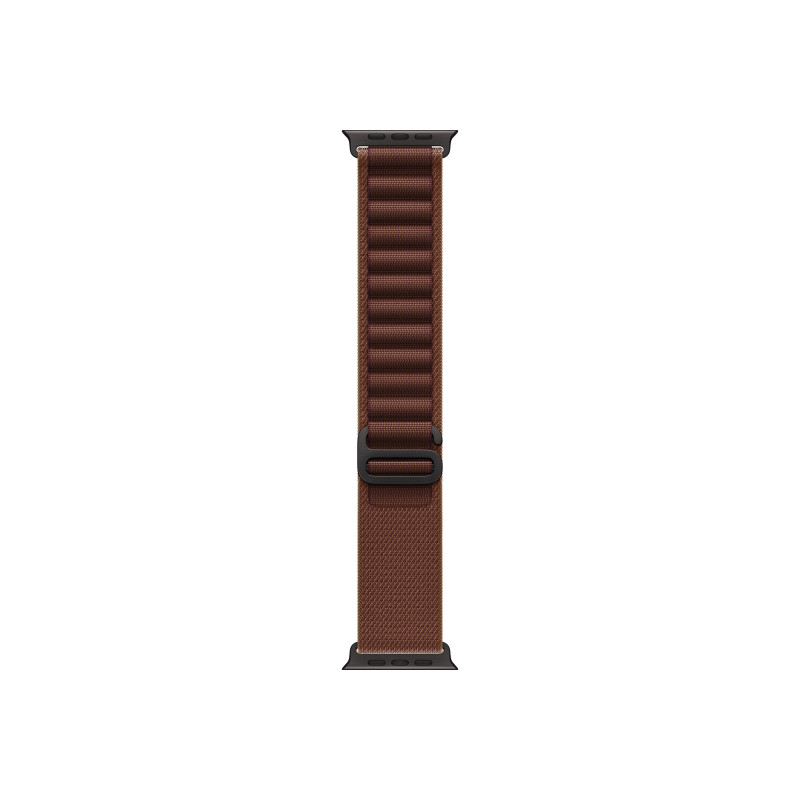 Apple Alpine Loop smartwatchband 49 mm, bordeaux, medium, afwerking in zwart titanium, MKF14ZM/A