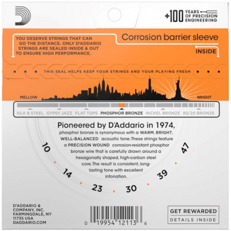 D'Addario EJ15 snaren voor akoestische gitaar, 10-47