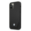 BMW BMHCP12LRSWPK Perforate leren hardcase voor Apple iPhone 12 Pro Max, zwart