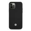 BMW BMHCP12LRSWPK Perforate leren hardcase voor Apple iPhone 12 Pro Max, zwart