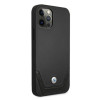 BMW BMHCP12LRSWPK Perforate leren hardcase voor Apple iPhone 12 Pro Max, zwart