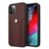 BMW BMHCP12MRSPPR Curve Perforate leren hardcase voor Apple iPhone 12 / 12 Pro, rood