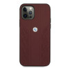 BMW BMHCP12MRSPPR Curve Perforate leren hardcase voor Apple iPhone 12 / 12 Pro, rood