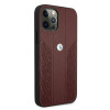 BMW BMHCP12MRSPPR Curve Perforate leren hardcase voor Apple iPhone 12 / 12 Pro, rood