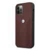 BMW BMHCP12LRSPPR Curve Perforate leren hardcase voor Apple iPhone 12 Pro Max, rood