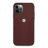 BMW BMHCP12LRSPPR Curve Perforate leren hardcase voor Apple iPhone 12 Pro Max, rood