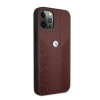 BMW BMHCP12LRSPPR Curve Perforate leren hardcase voor Apple iPhone 12 Pro Max, rood
