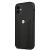 BMW BMHCP12SRSPPK Curve Perforate leren hardcase voor Apple iPhone 12 mini, zwart