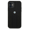 BMW BMHCP12SRSPPK Curve Perforate leren hardcase voor Apple iPhone 12 mini, zwart