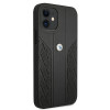 BMW BMHCP12SRSPPK Curve Perforate leren hardcase voor Apple iPhone 12 mini, zwart