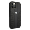 BMW BMHCP12MRSPPK Curve Perforate leren hardcase voor Apple iPhone 12 / 12 Pro, zwart
